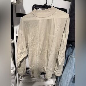 Essentials Men's Cream Long Sleeve Shirt